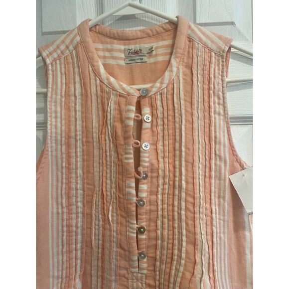 Faherty Isha Dress in Sepia Neutral Stripe, A32 - Picture 9 of 12